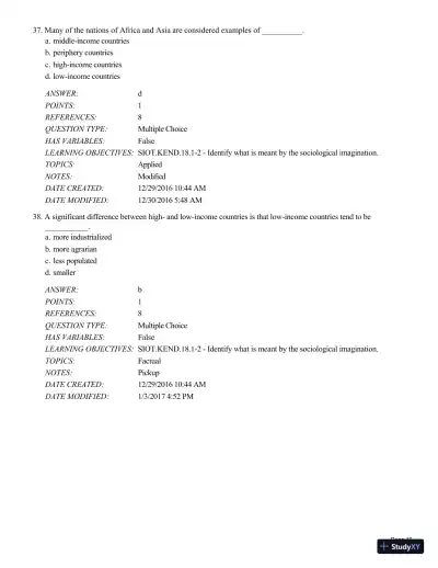 Test Bank For Sociology in Our Times, 11th Edition - Page 20 preview image