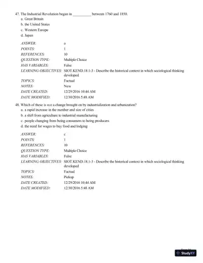 Test Bank For Sociology in Our Times, 11th Edition - Page 25 preview image