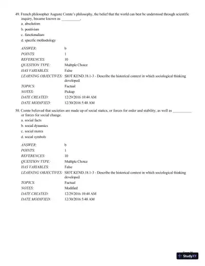 Test Bank For Sociology in Our Times, 11th Edition - Page 26 preview image