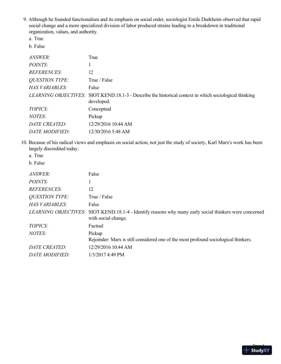 Test Bank For Sociology in Our Times, 11th Edition, page 6