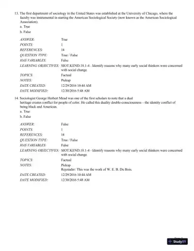 Test Bank For Sociology in Our Times, 11th Edition - Page 8 preview image