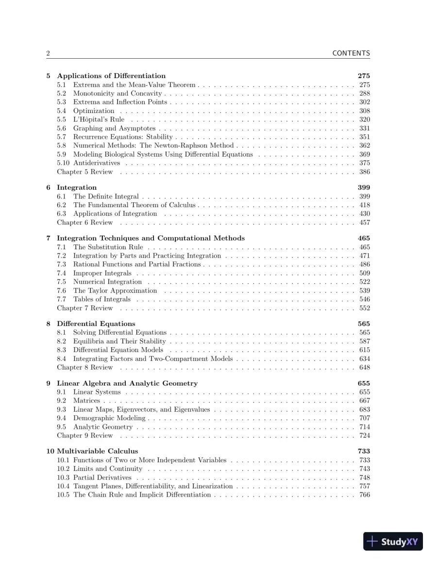 Test Bank for Calculus For Biology and Medicine , 4th Edition, page 4