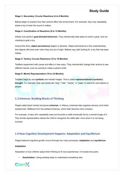 Developmental Psychology - Physical, Cognitive Development Age 0–2 - Page 2 preview image