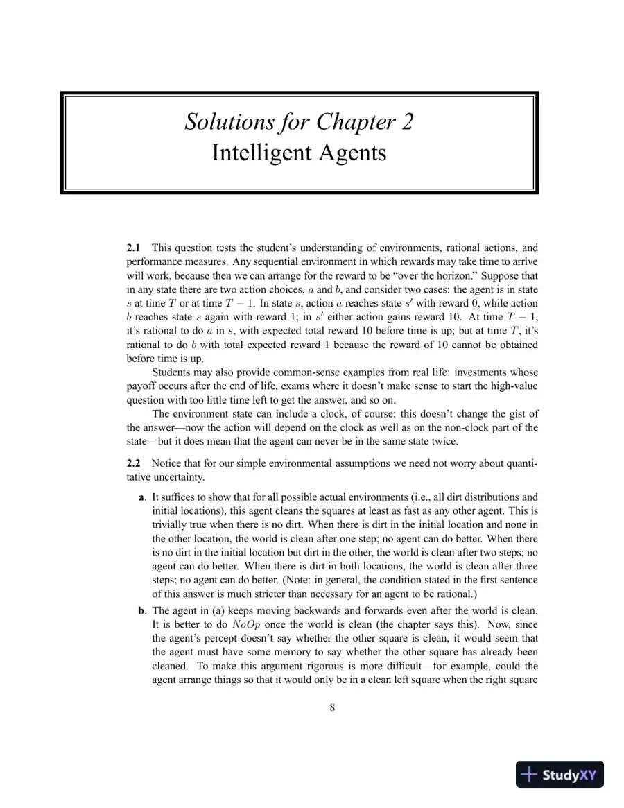 Solution Manual For Artificial Intelligence: A Modern Approach, 3rd Edition, page 10