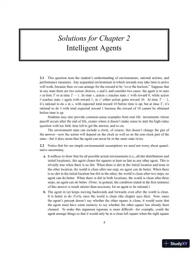 Solution Manual For Artificial Intelligence: A Modern Approach, 3rd Edition - Page 10 preview image