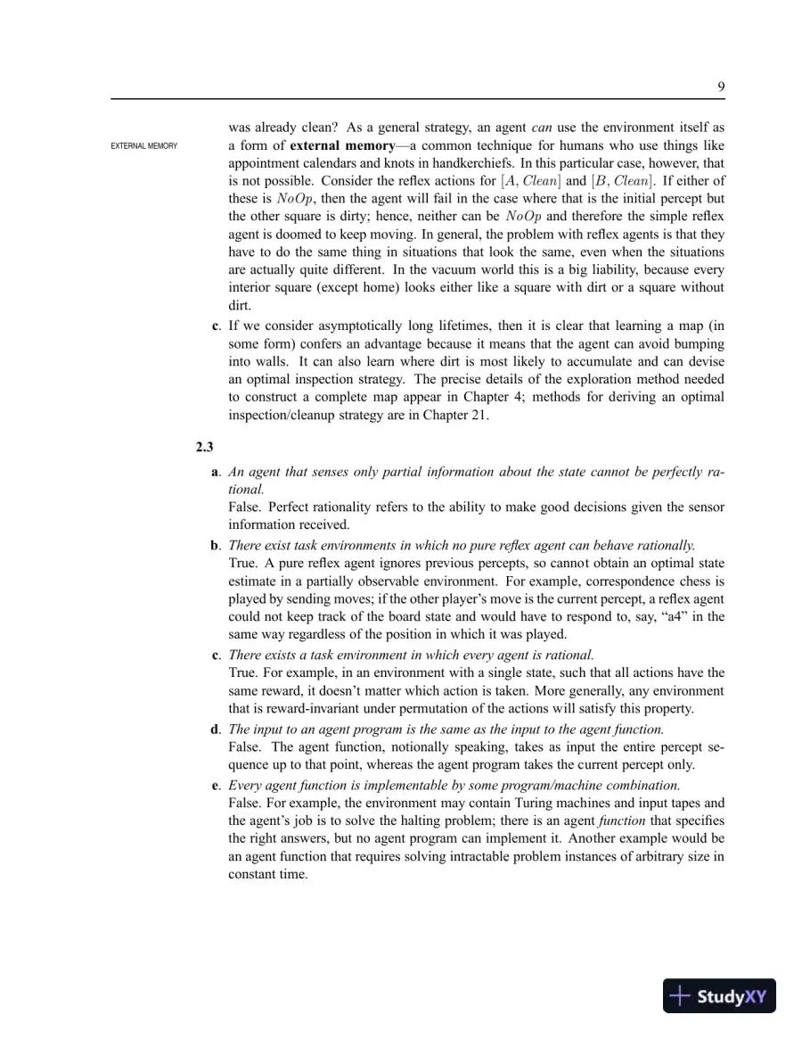 Solution Manual For Artificial Intelligence: A Modern Approach, 3rd Edition, page 11