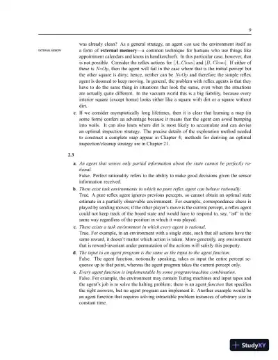 Solution Manual For Artificial Intelligence: A Modern Approach, 3rd Edition - Page 11 preview image