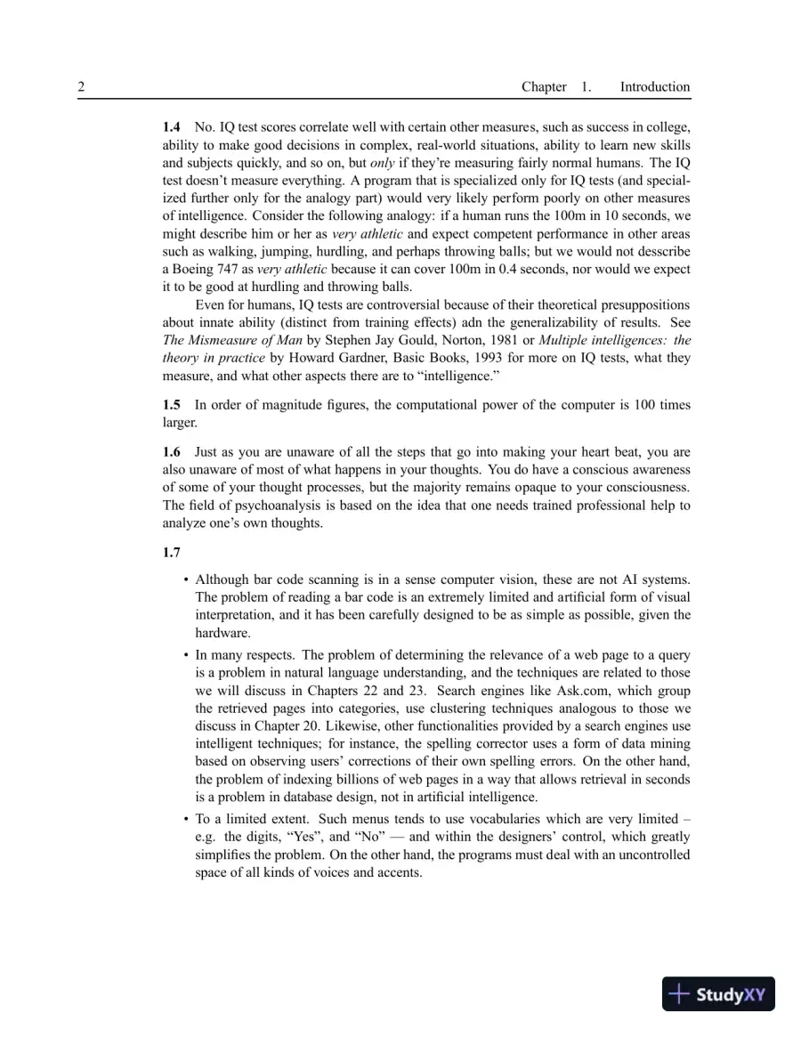 Solution Manual For Artificial Intelligence: A Modern Approach, 3rd Edition, page 4