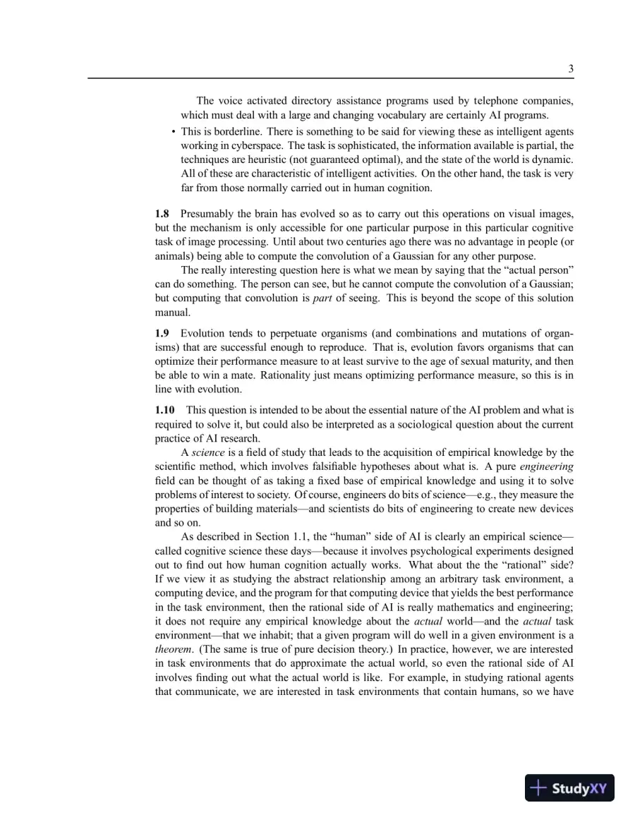 Solution Manual For Artificial Intelligence: A Modern Approach, 3rd Edition, page 5