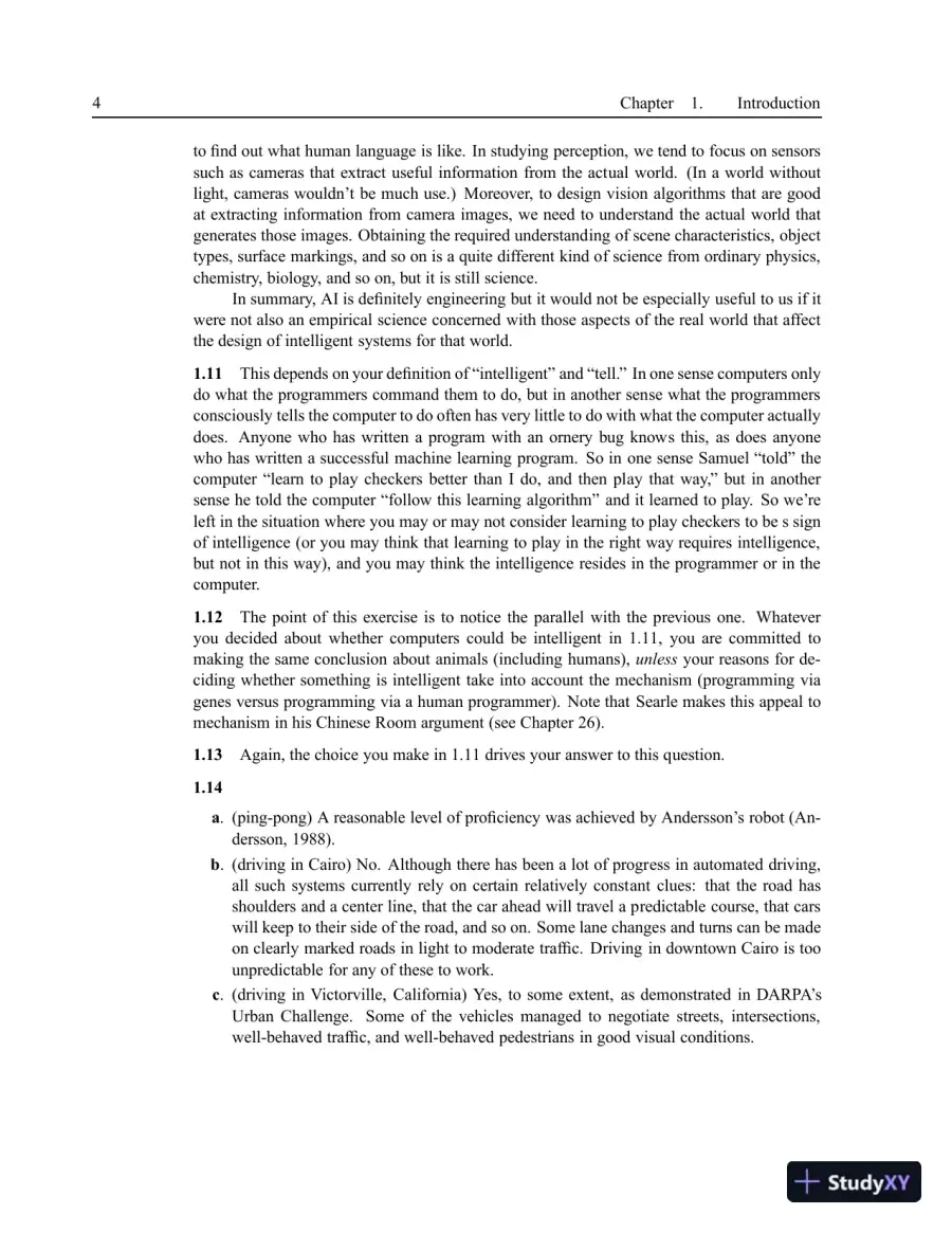 Solution Manual For Artificial Intelligence: A Modern Approach, 3rd Edition, page 6