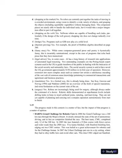 Solution Manual For Artificial Intelligence: A Modern Approach, 3rd Edition - Page 7 preview image