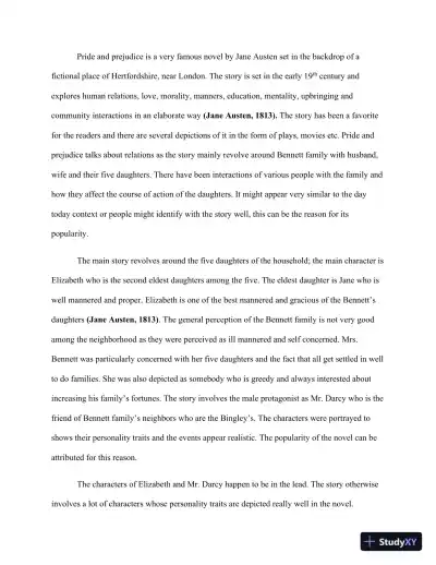 Exploring Human Nature And Prejudice In Pride And Prejudice - Page 3 preview image