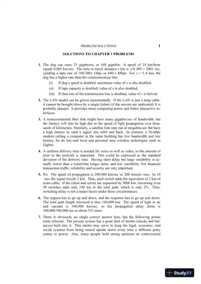 Solution Manual For Computer Networks, 5th Edition - Page 3 preview image