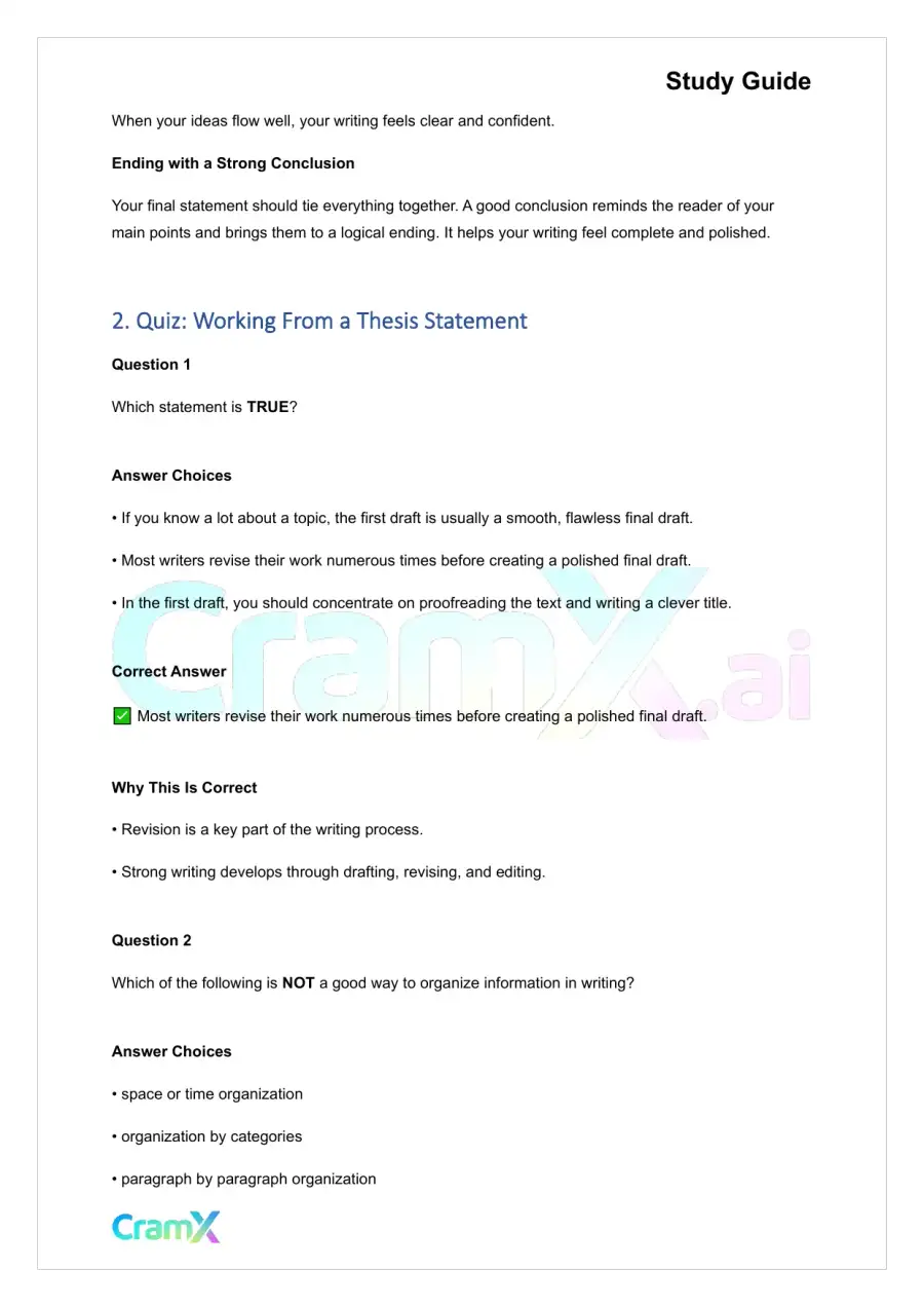 Writing - Writing From Introduction to Conclusion, page 2