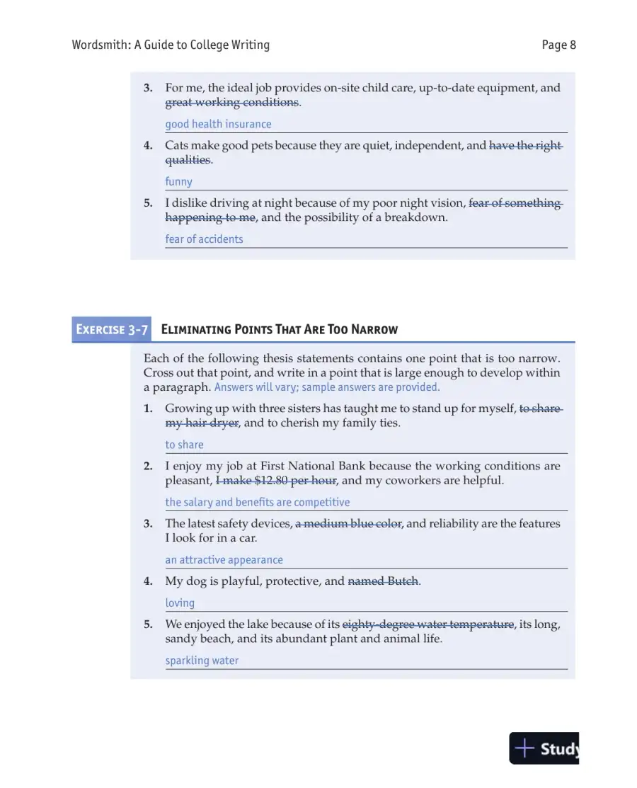 Wordsmith: A Guide to College Writing, 7th Edition Solution Manual, page 10