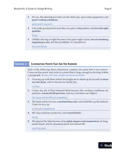 Wordsmith: A Guide to College Writing, 7th Edition Solution Manual - Page 10 preview image