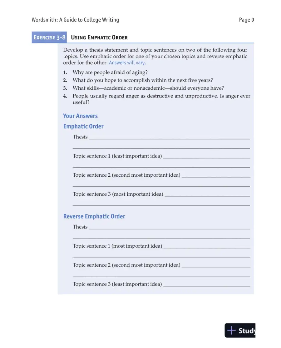 Wordsmith: A Guide to College Writing, 7th Edition Solution Manual, page 11