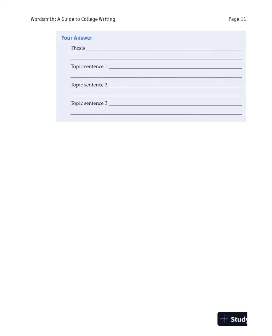 Wordsmith: A Guide to College Writing, 7th Edition Solution Manual, page 13