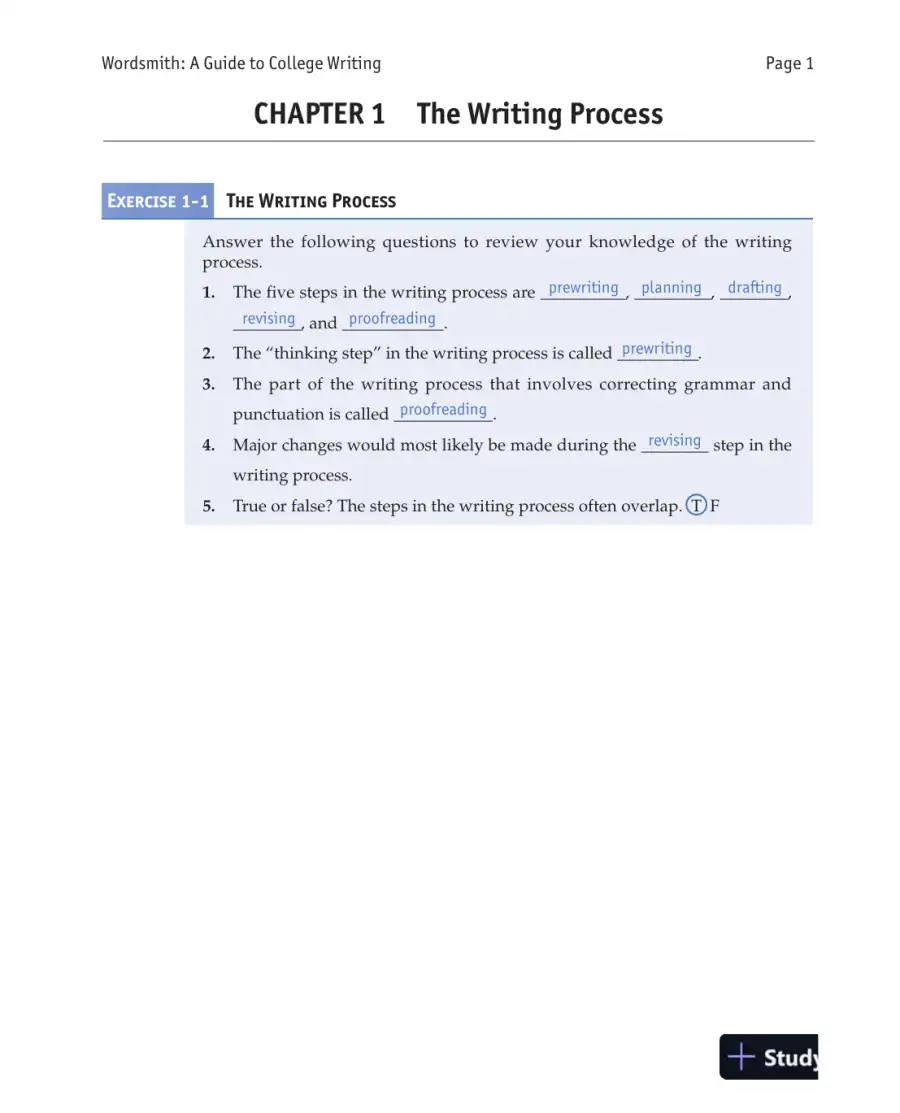 Wordsmith: A Guide to College Writing, 7th Edition Solution Manual, page 3