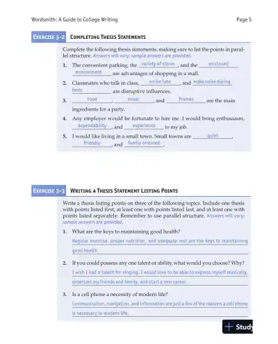 Wordsmith: A Guide to College Writing, 7th Edition Solution Manual - Page 7 preview image