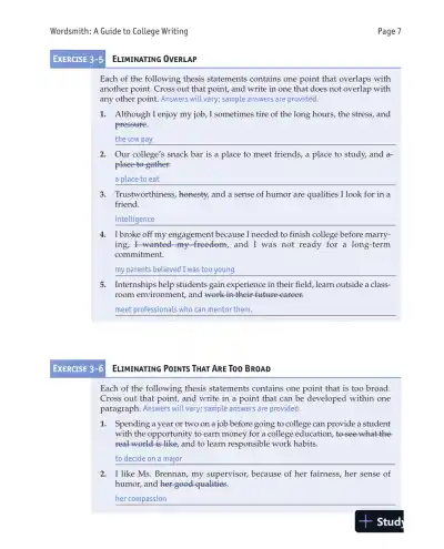 Wordsmith: A Guide to College Writing, 7th Edition Solution Manual - Page 9 preview image