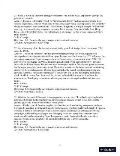 Test Bank for International Business: The New Realities, 5th Edition - Page 10 preview image