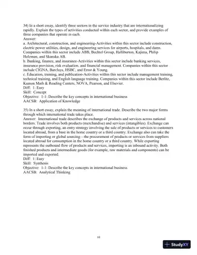 Test Bank for International Business: The New Realities, 5th Edition - Page 11 preview image