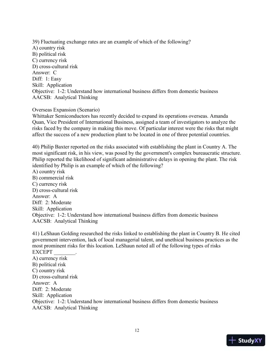 Test Bank for International Business: The New Realities, 5th Edition, page 13
