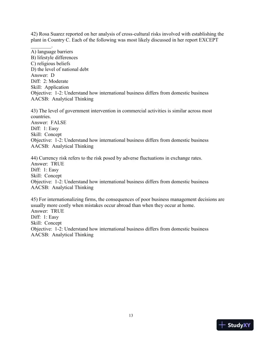 Test Bank for International Business: The New Realities, 5th Edition, page 14