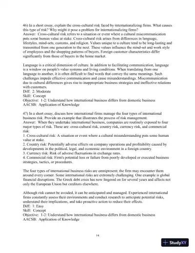 Test Bank for International Business: The New Realities, 5th Edition - Page 15 preview image