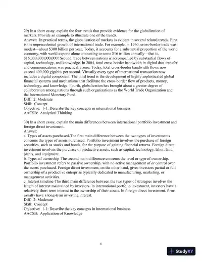 Test Bank for International Business: The New Realities, 5th Edition - Page 9 preview image