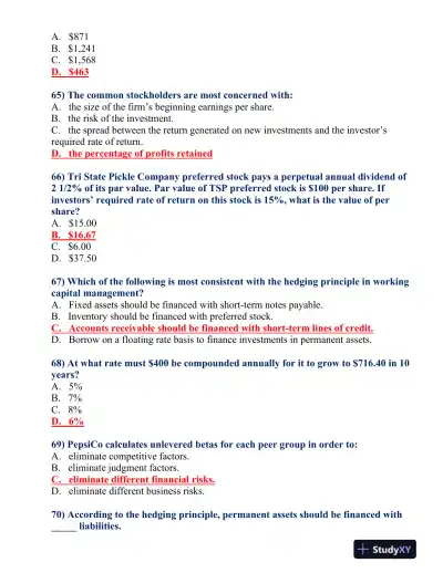 BUS 475 Final Exam - Page 14 preview image
