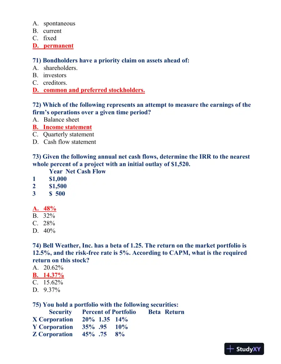 BUS 475 Final Exam, page 15