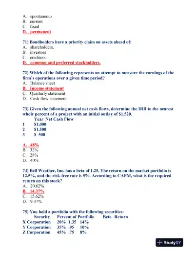 BUS 475 Final Exam - Page 15 preview image