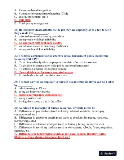 BUS 475 Final Exam - Page 8 preview image
