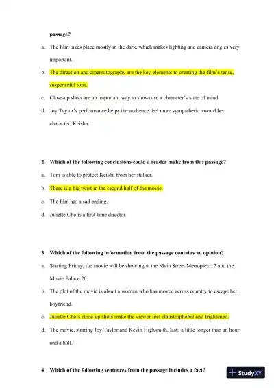 TEAS 7 Reading Practice Exam with Answers (26 Solved Questions) - Page 3 preview image