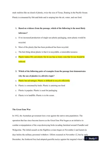 TEAS 7 Reading Practice Exam with Answers (26 Solved Questions) - Page 7 preview image