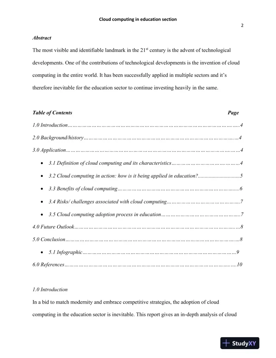 Cloud Computing in Education Section, page 3