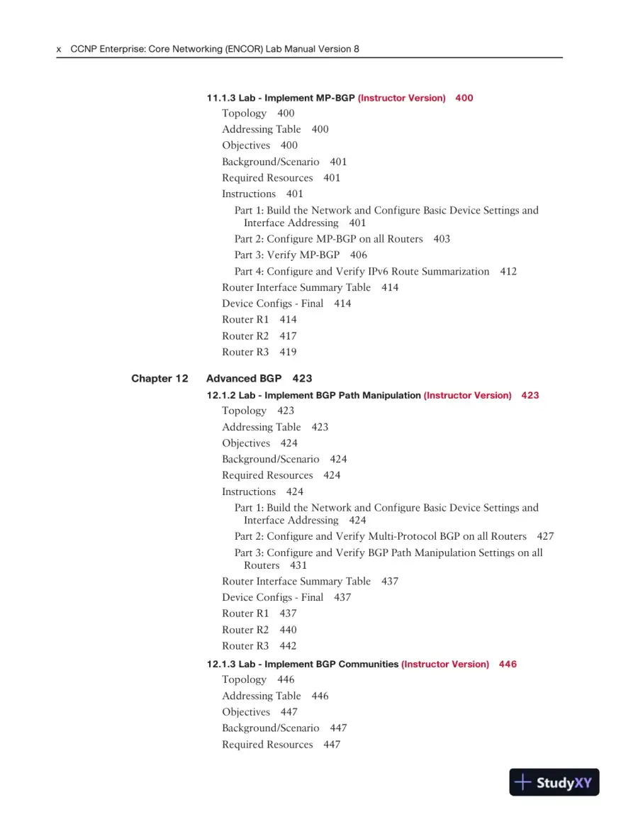 Solution Manual for CCNP Enterprise: Core Networking (ENCOR) v8 Lab Manual, 2nd Edition, page 9