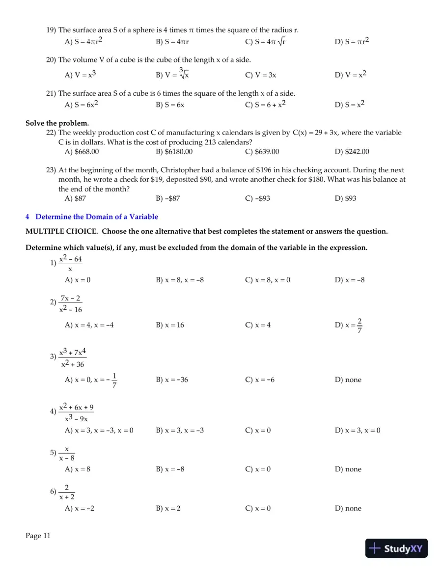Test Bank for Algebra And Trigonometry, 11th Edition, page 12