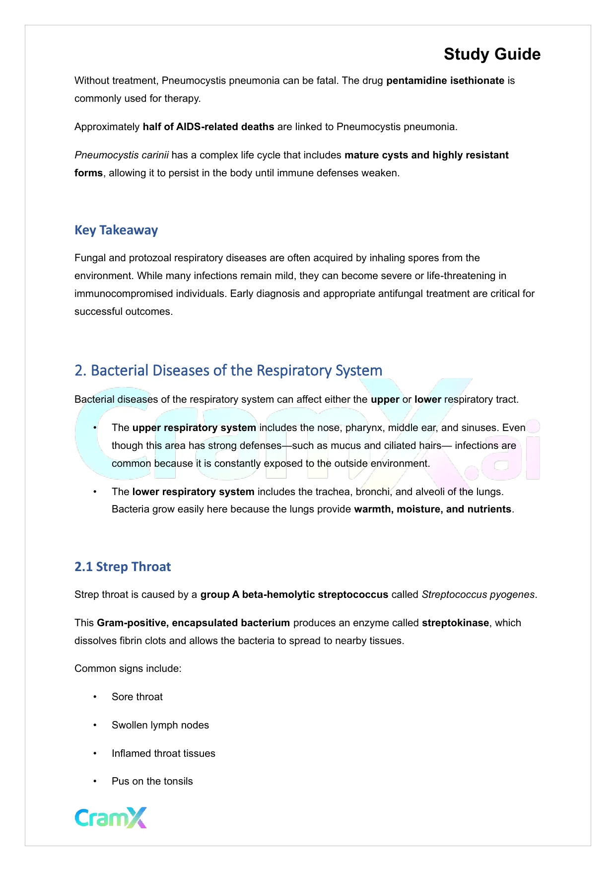 Microbiology - Diseases of the Respiratory System - Page 3 preview image