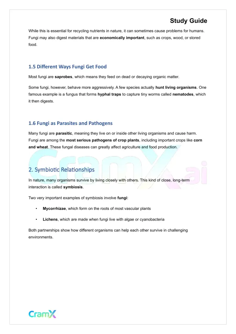 Plant Biology - Fungi Not Plants, page 2