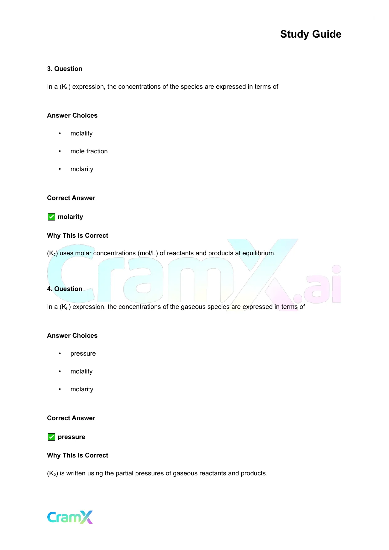 Chemistry - Equilibrium - Page 10 preview image