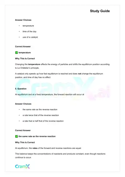 Chemistry - Equilibrium - Page 3 preview image