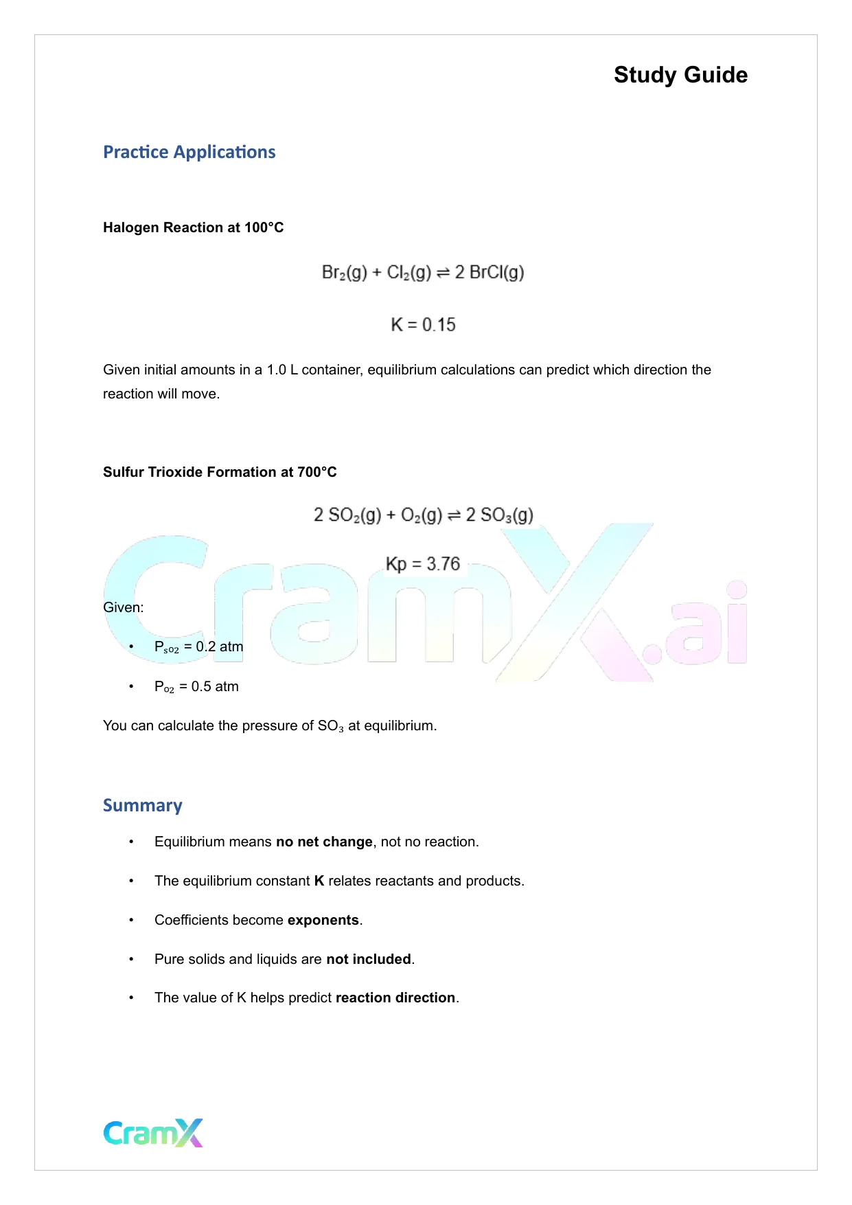 Chemistry - Equilibrium - Page 8 preview image