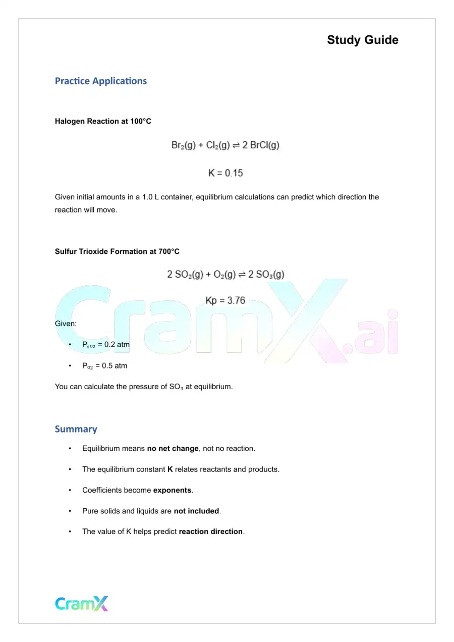 Chemistry - Equilibrium, page 8
