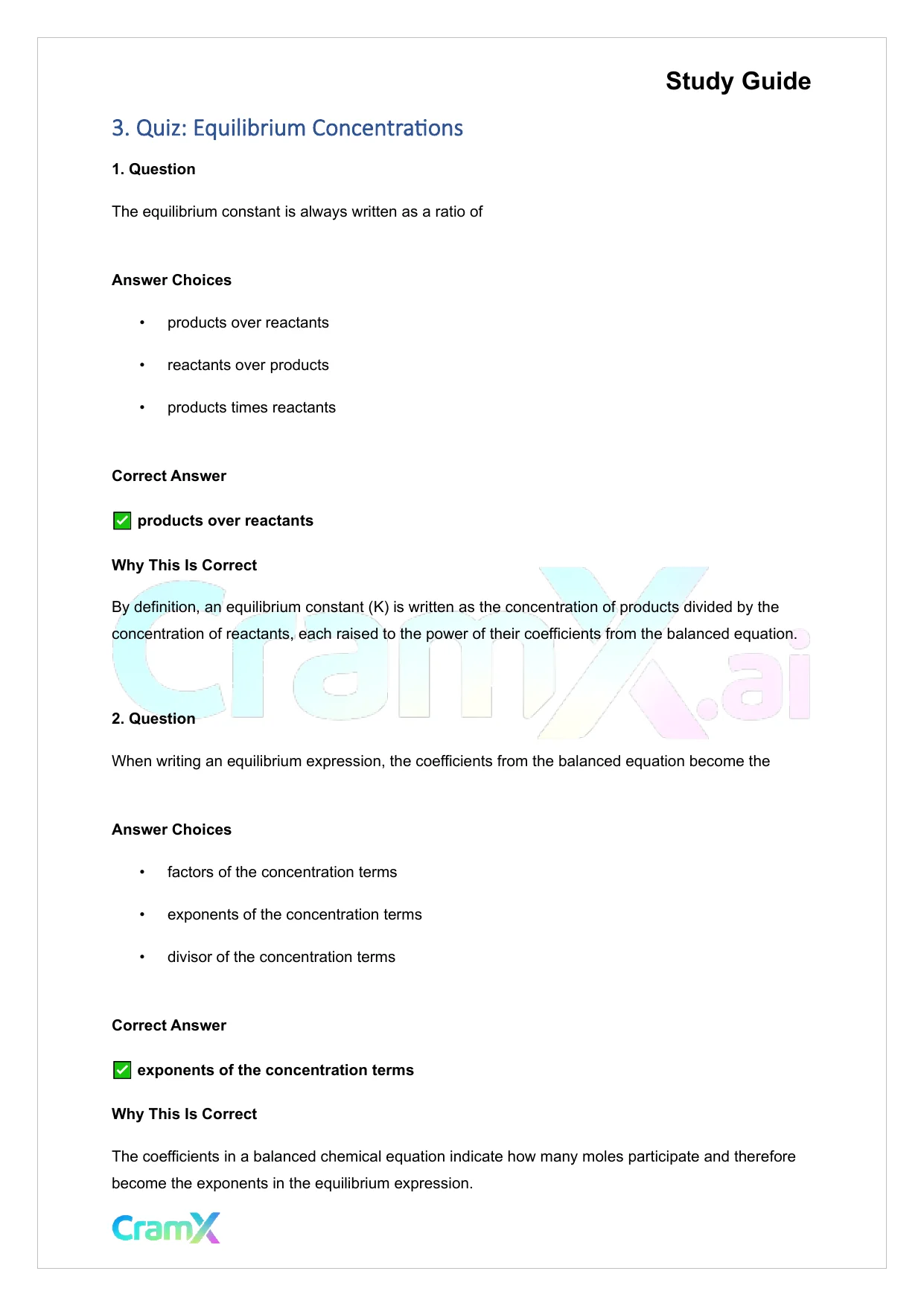 Chemistry - Equilibrium - Page 9 preview image