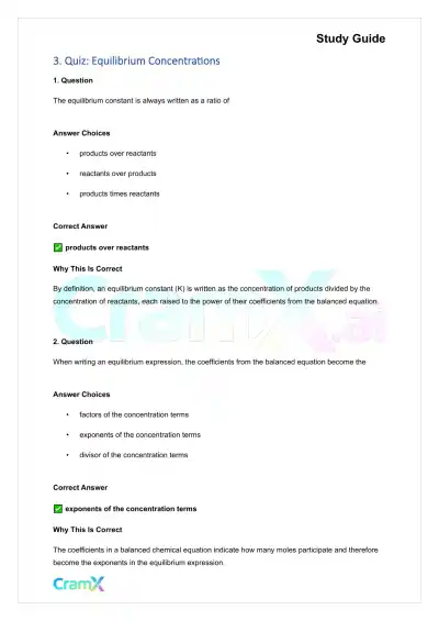 Chemistry - Equilibrium - Page 9 preview image