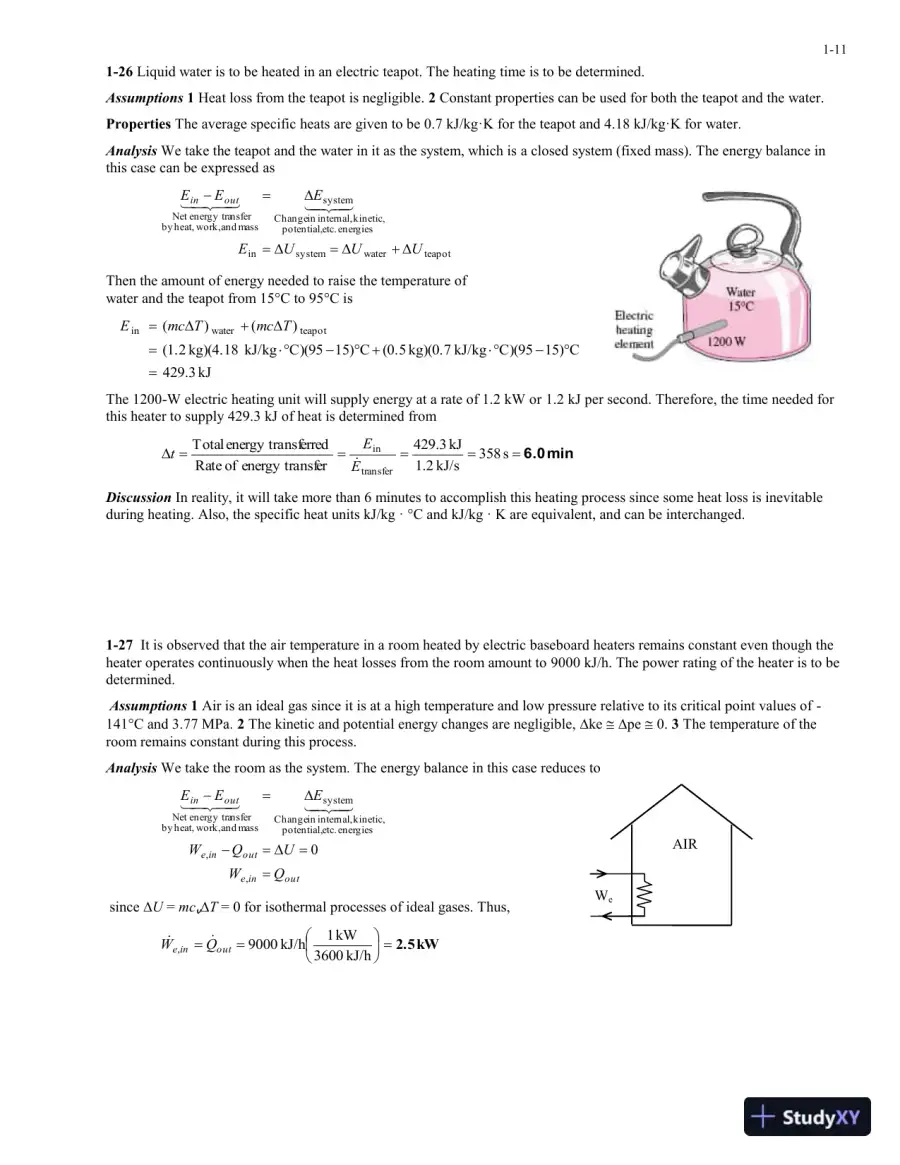 Solution Manual For Heat And Mass Transfer: Fundamentals And Applications, 5th Edition, page 12