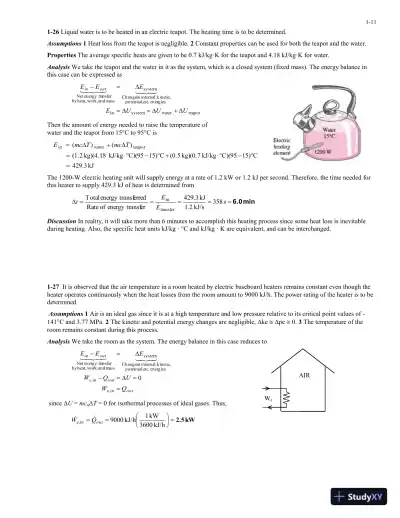 Solution Manual For Heat And Mass Transfer: Fundamentals And Applications, 5th Edition - Page 12 preview image